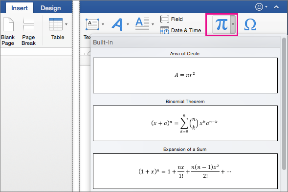 Where Is The Equation Editor In Word For Mac